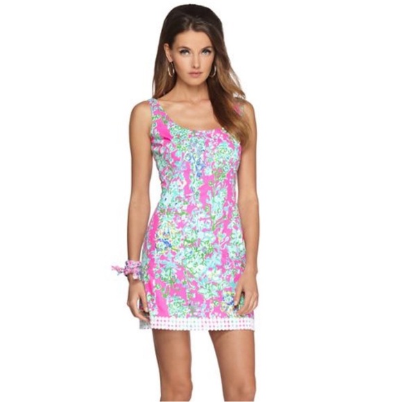 NWT Lilly Pulitzer Eaton Shift Dress SZ 4 Pop Pink Southern Charm - Picture 2 of 16